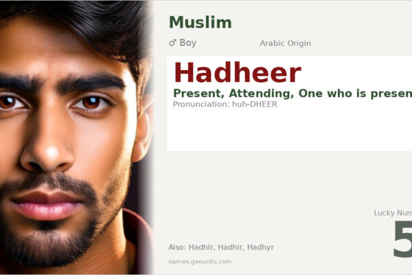 Hadheer Name Meaning — Arabic Origin, Boy & Details (2025)