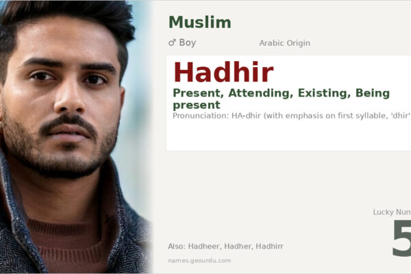 Hadhir Name Meaning — Arabic Origin, Boy Name & Details (2025)