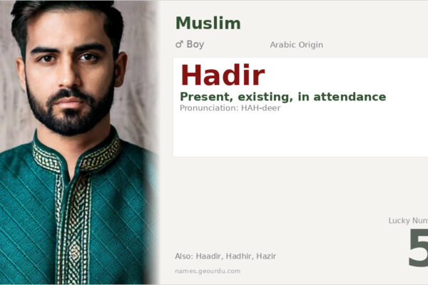 Hadir Name Meaning — Arabic Origin, Boy’s Name & Details (2025)
