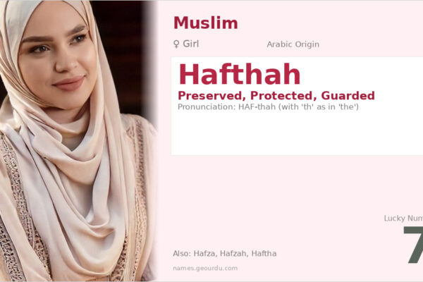 Hafthah Name Meaning — Arabic Origin, Girl Name & Details (2025)