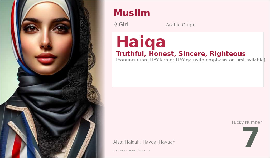 Haiqa Name Meaning and Details