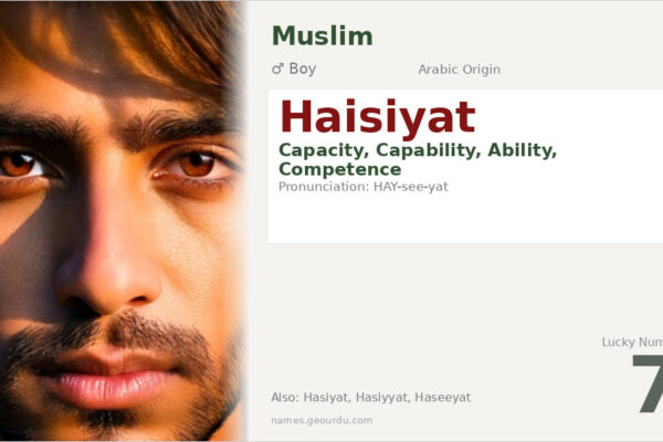 Haisiyat Name Meaning — Arabic Origin, Boy Name & Details (2025)