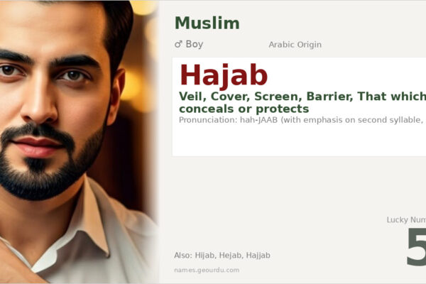 Hajab Name Meaning — Arabic Origin, Boy Gender & Details (2025)
