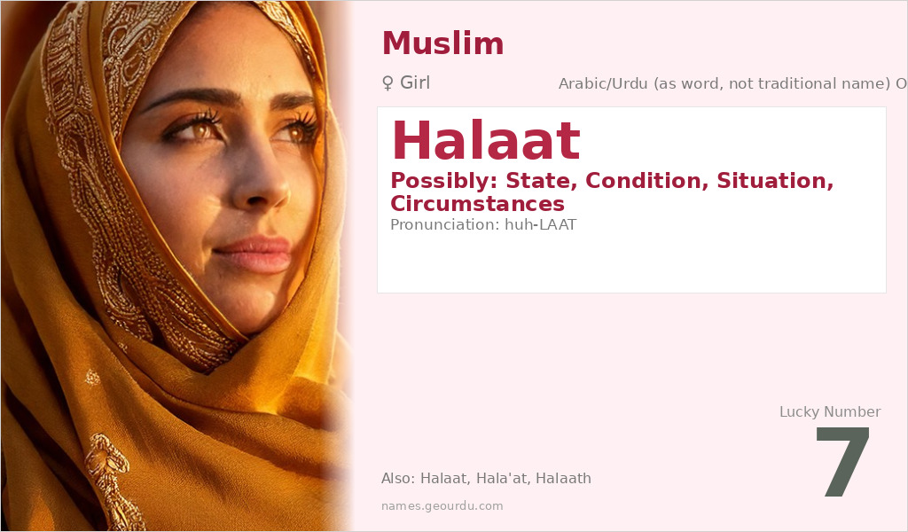 Halaat Name Meaning and Details