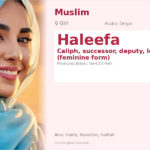 Haleefa Name Meaning and Details