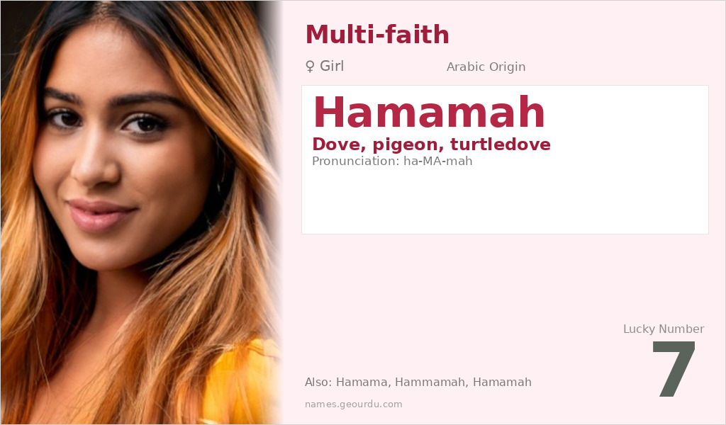 Hamamah Name Meaning and Details