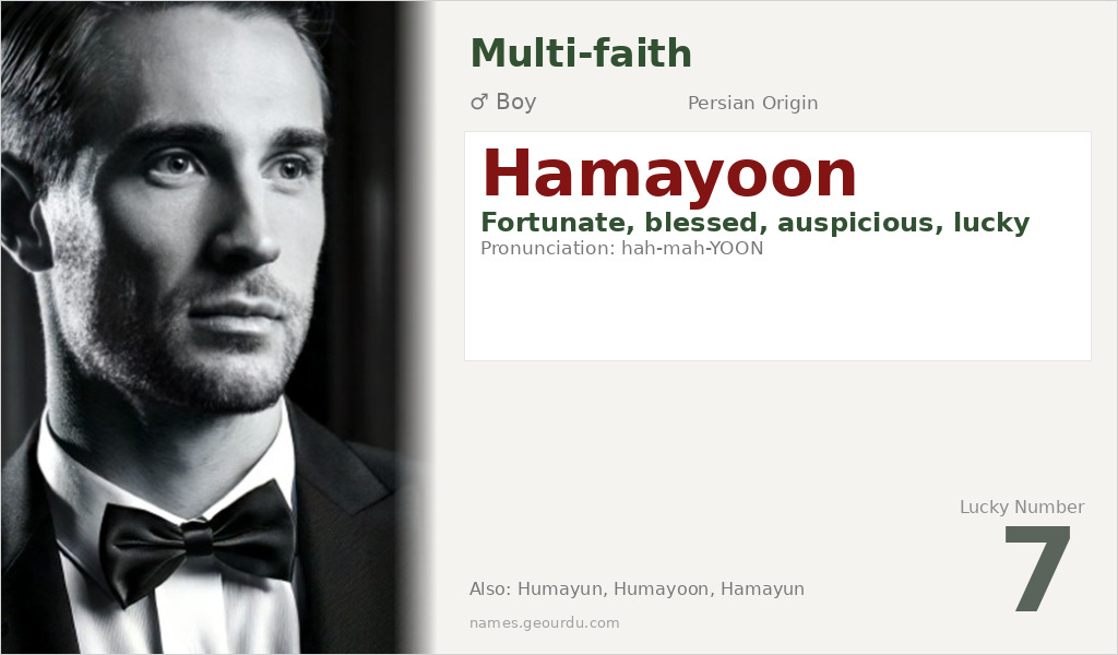 Hamayoon Name Meaning and Details