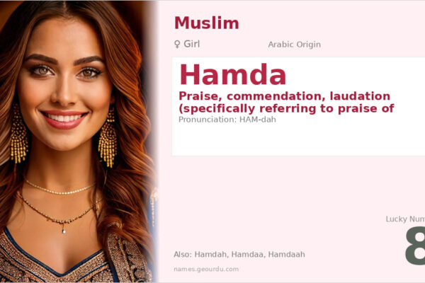 Hamda Name Meaning — Arabic Origin, Girl Name & Islamic Significance (2025)