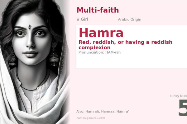 Hamra Name Meaning — Arabic Origin, Girl Name & Details (2025)