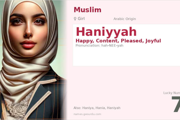 Haniyyah Name Meaning — Arabic Origin, Girl & Islamic Significance (2025)