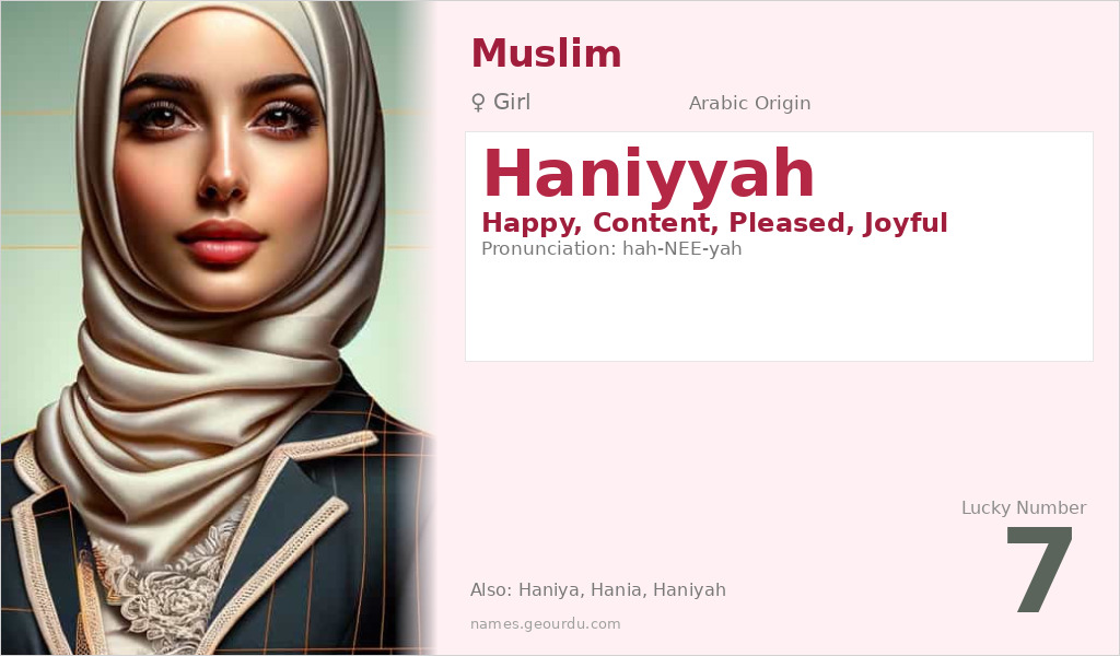 Haniyyah Name Meaning and Details