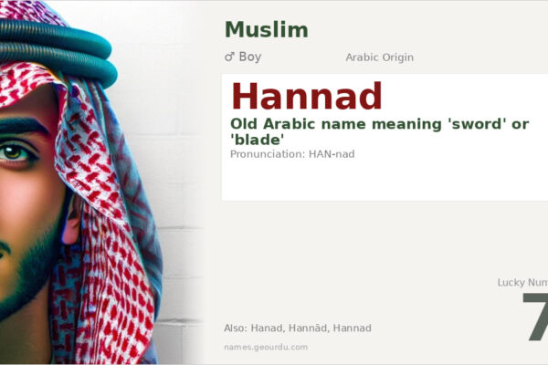 Hannad Name Meaning — Arabic Origin, Sword Meaning & Details (2025)