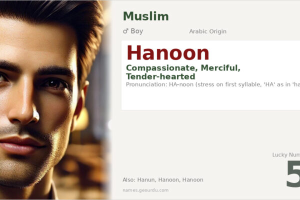 Hanoon Name Meaning — Arabic Origin, Boy Name & Details (2025)