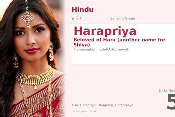 Harapriya Meaning — Sanskrit Origin, Girl Name & Details (2025)
