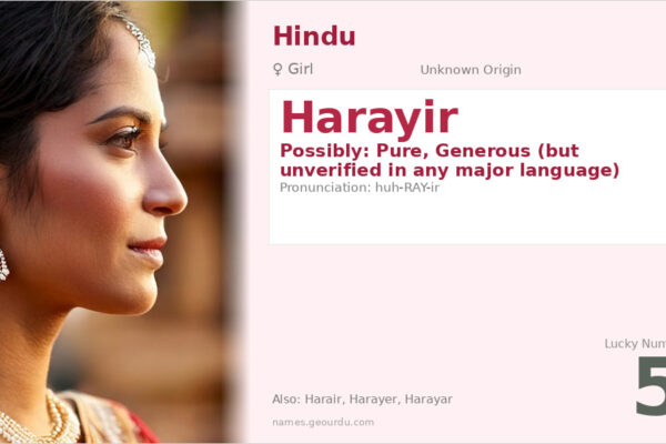 Harayir Name — Meaning, Origin & Details (2025)