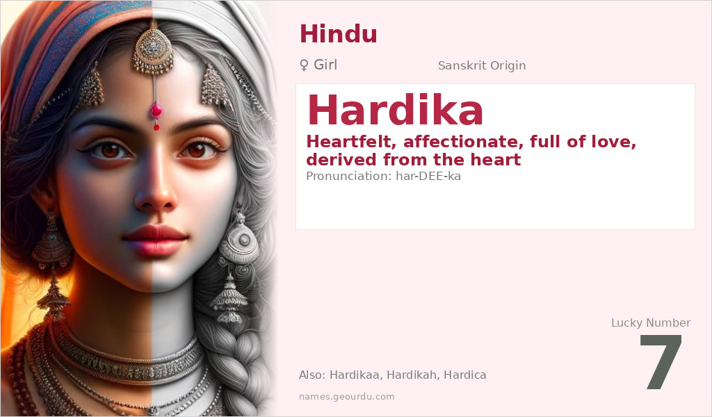 Hardika Name Meaning and Details