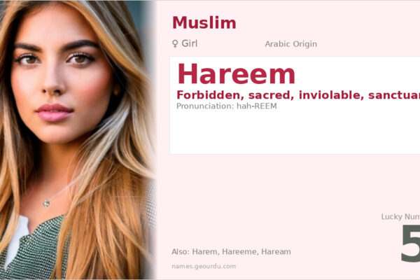 Hareem Name Meaning — Arabic Origin, Girl Name & Details (2025)