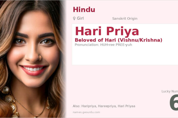 Hari Priya Name Meaning — Sanskrit Origin, Girl Name & Details (2025)
