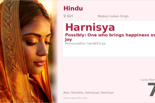 Harnisya Name Meaning — Origin, Gender & Details (2025)