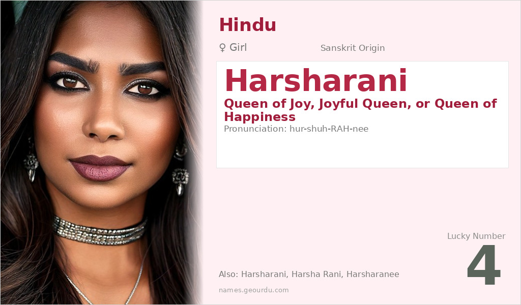Harsharani Name Meaning and Details