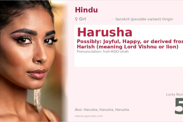 Harusha Name Meaning — Origin, Gender & Details (2025)