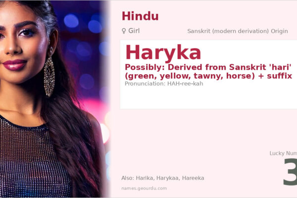 Haryka Name Meaning — Sanskrit Origin, Girl Name & Details (2025)