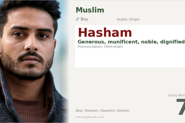 Hasham Name Meaning — Arabic Origin, Generous & Noble (2025)