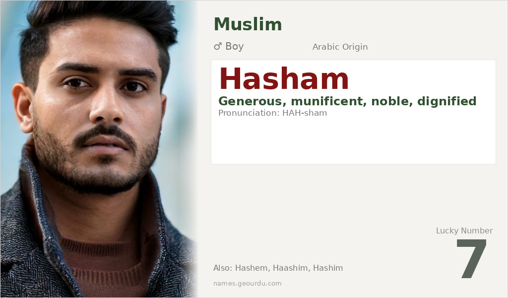 Hasham Name Meaning and Details