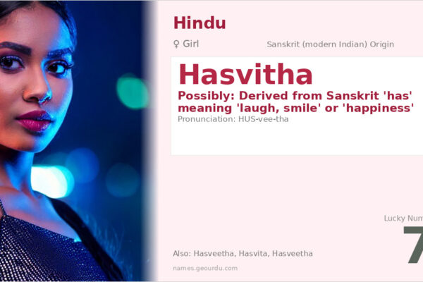 Hasvitha Name Meaning — Origin, Gender & Details (2025)