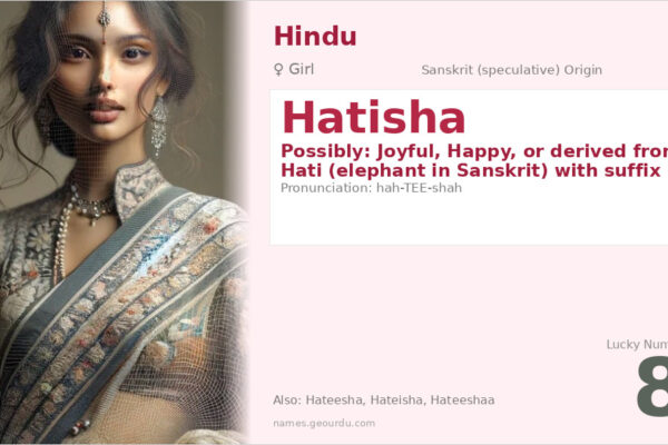 Hatisha Name Meaning — Origin, Gender & Details (2025)