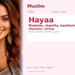 Hayaa Name Meaning and Details