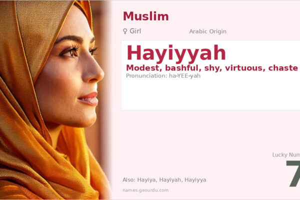 Hayiyyah Name Meaning — Arabic Origin, Girl Name & Details (2025)
