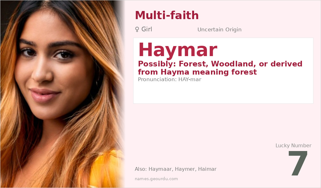 Haymar Name Meaning and Details