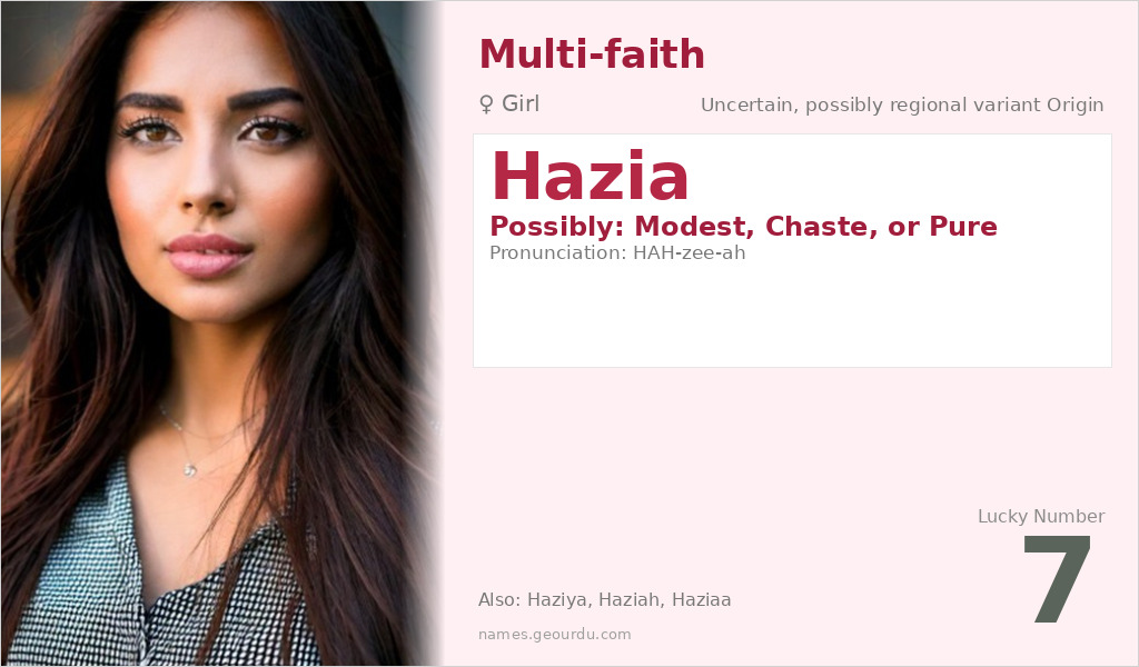 Hazia Name Meaning and Details