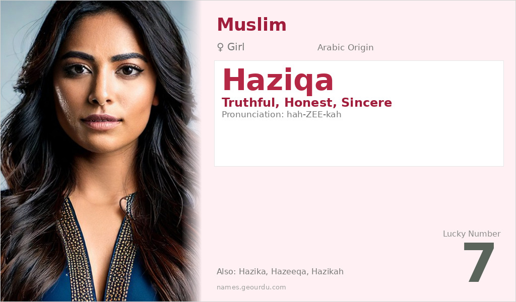 Haziqa Name Meaning and Details