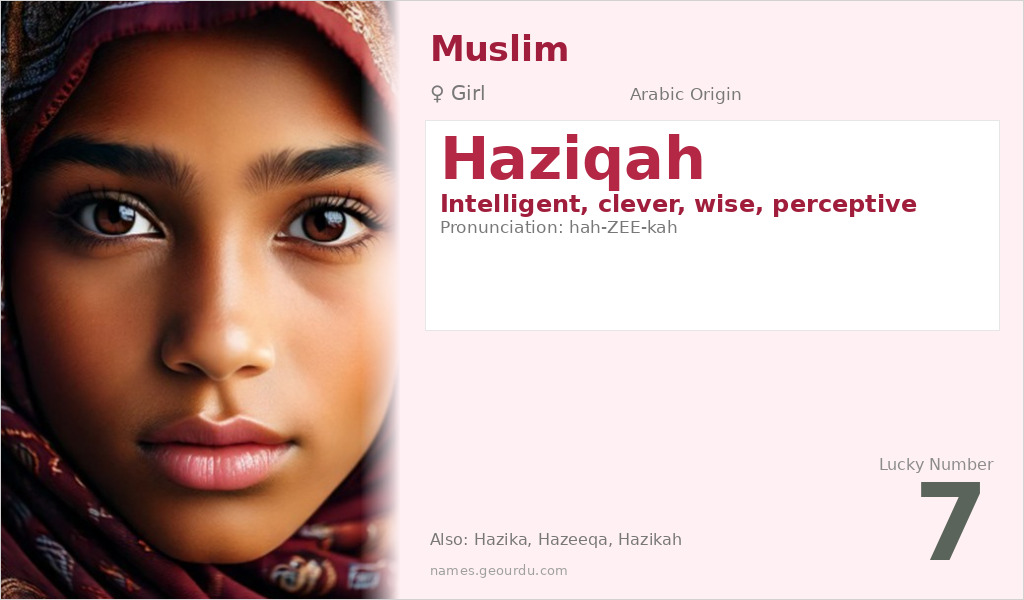 Haziqah Name Meaning and Details