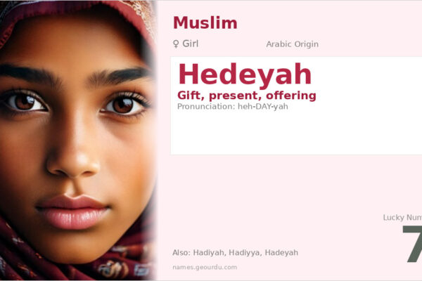 Hedeyah Meaning — Arabic Origin, Girl Name & Details (2025)