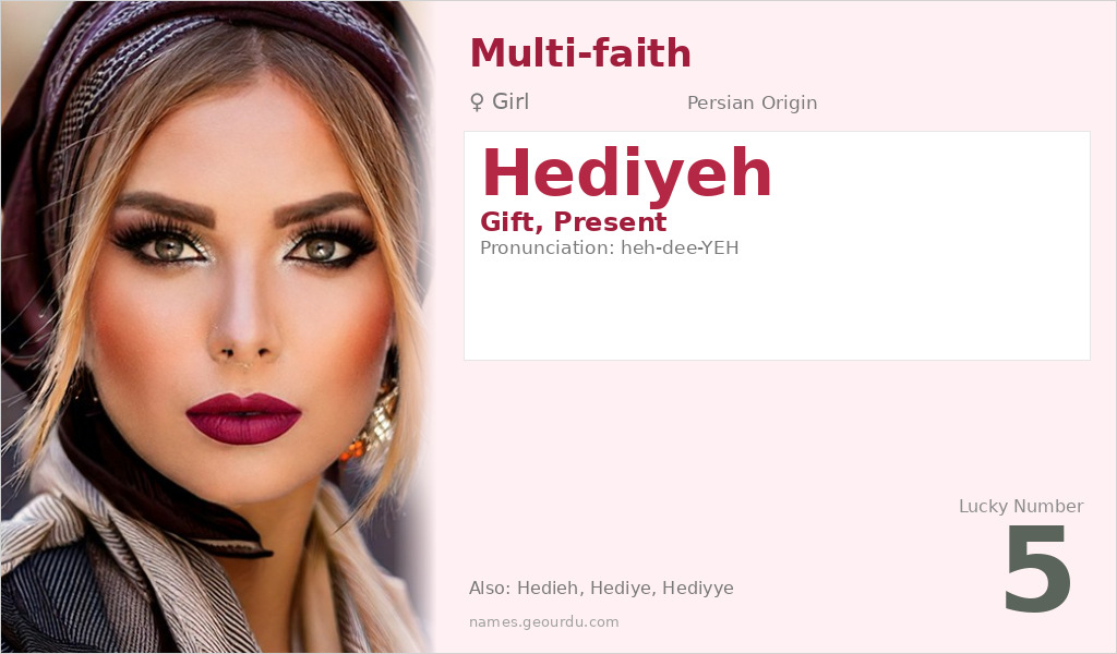 Hediyeh Name Meaning and Details