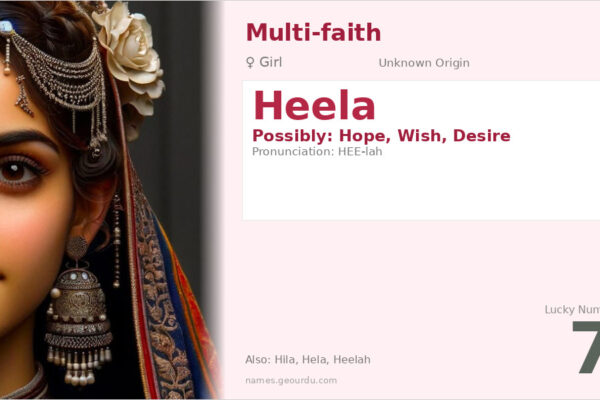 Heela Name Meaning — Origin, Gender & Details (2025)