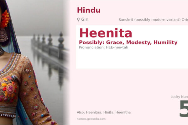Heenita Name Meaning — Origin, Gender & Details (2025)