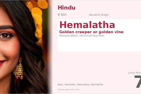Hemalatha Name Meaning — Sanskrit Origin, Girl Hindu Name & Details (2025)