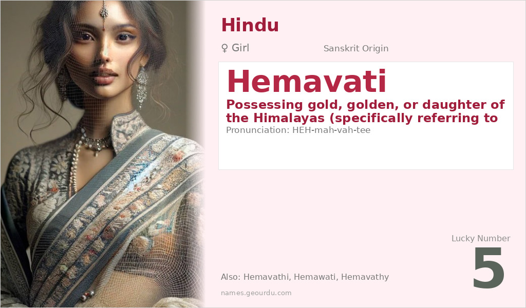 Hemavati Name Meaning and Details