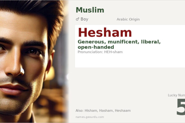 Hesham Name Meaning — Arabic Origin, Generous & Details (2025)