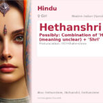 Hethanshri Name Meaning and Details