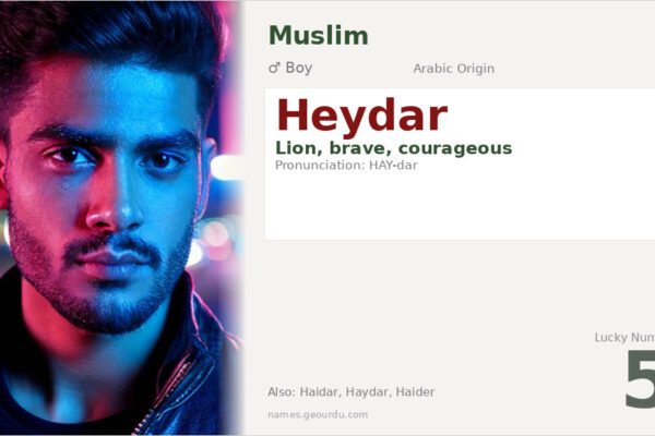 Heydar Name Meaning — Arabic Origin, Lion Symbolism & Details (2025)