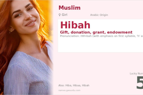 Hibah Name Meaning — Arabic Origin, Girl’s Name & Details (2025)