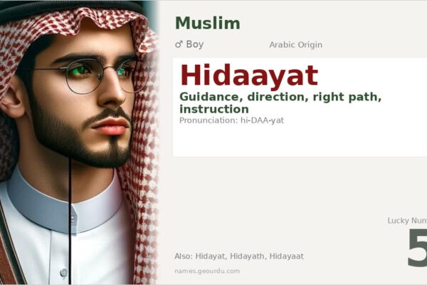 Hidaayat Name Meaning — Arabic Origin, Guidance & Islamic Significance (2025)