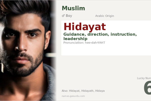 Hidayat Name Meaning — Arabic Origin, Boy Name & Islamic Significance (2025)