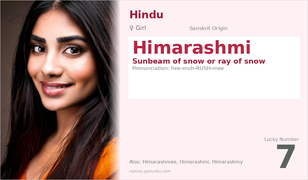 Himarashmi Name Meaning and Details