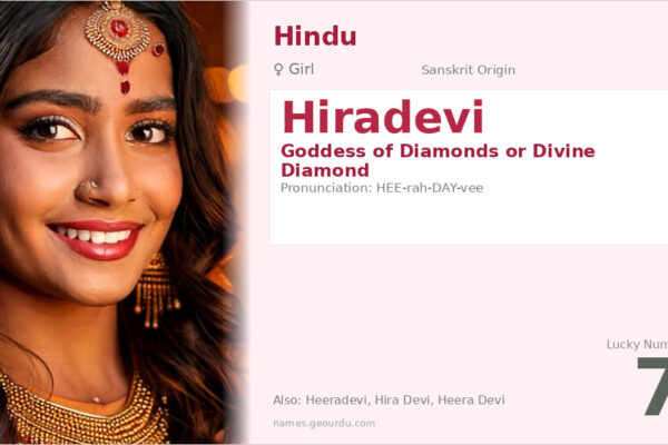 Hiradevi Name Meaning — Sanskrit Origin, Girl Name & Details (2025)
